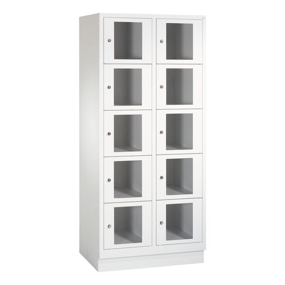 C+P Classic locker cabinet, 10 compartments, H1800B810D500 mm, No. 8020A225|S10000 - Clothes locker (workshop)