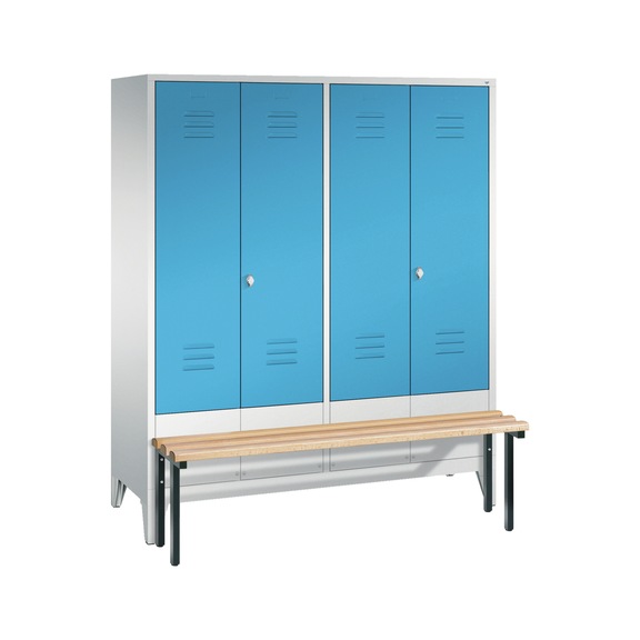 C+P Locker Classic, 4 compartments, H1850B1590D500 mm, No. 8032-42|S10001 - Clothes locker (workshop)