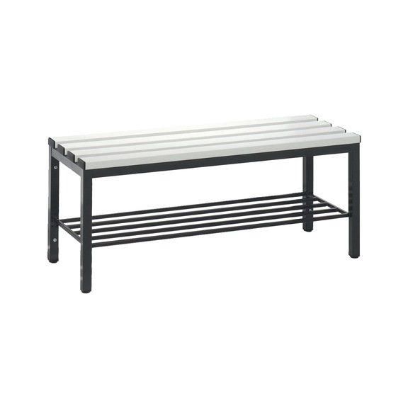 C+P Bench, H420B1000D350 mm, black gray/light gray No. 8050-010|S10005 - Workshop cabinet