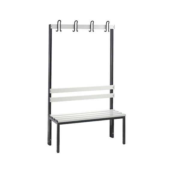 C+P Wardrobe bench 1-sided, H1650B1000D400 mm, No. 8050-100|S10124 - Clothes locker (workshop)