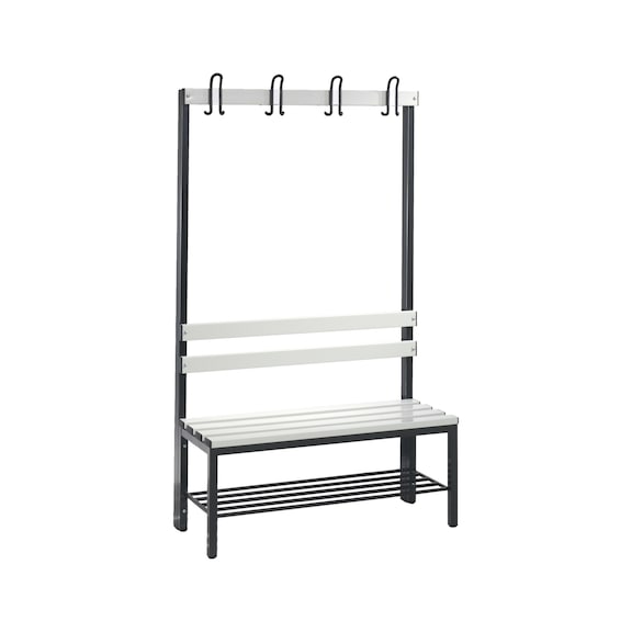 C+P Wardrobe bench 1-sided, H1650B1000D400 mm, No. 8050-110|S10008 - Clothes locker (workshop)