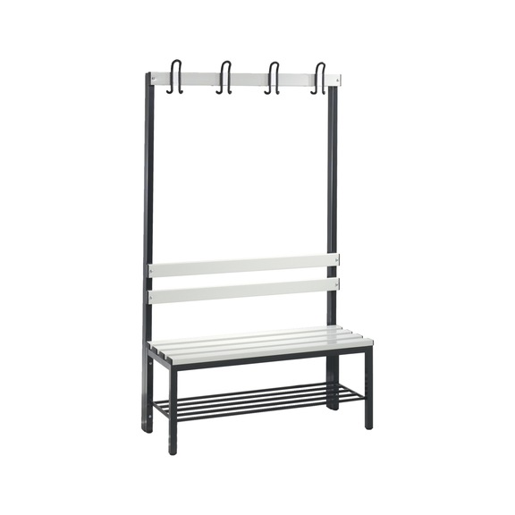 C+P Wardrobe bench, 1-sided, H1650B1000D400 mm, No. 8050-110|S10154 - Clothes locker (workshop)