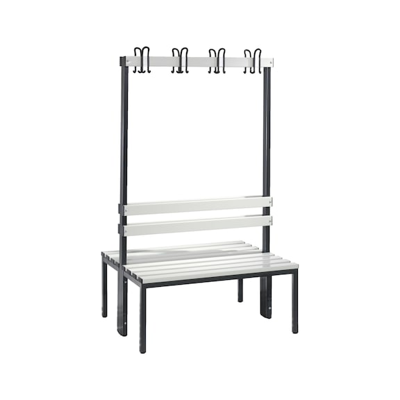 C+P Wardrobe bench 2-sided, H1650B1000D750 mm, No. 8050-200|S10008 - Clothes locker (workshop)