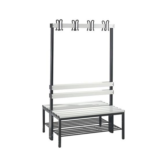 C+P Wardrobe bench 2-sided, H1650B1000D750 mm, No. 8050-210|S10024 - Clothes locker (workshop)