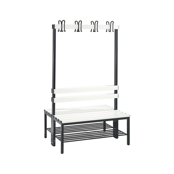 C+P Wardrobe bench 2-sided, H1650B1000D750 mm, No. 8050-210|S10041 - Clothes locker (workshop)