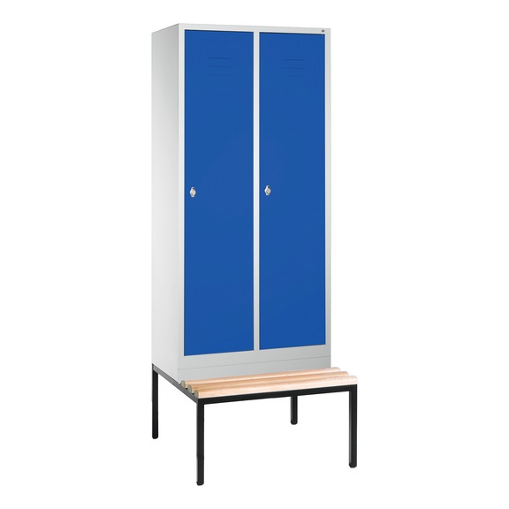 C+P Locker Classic, 2 compartments, H2090B810D815 mm, No. 8050-22|S10000 - Clothes locker (workshop)
