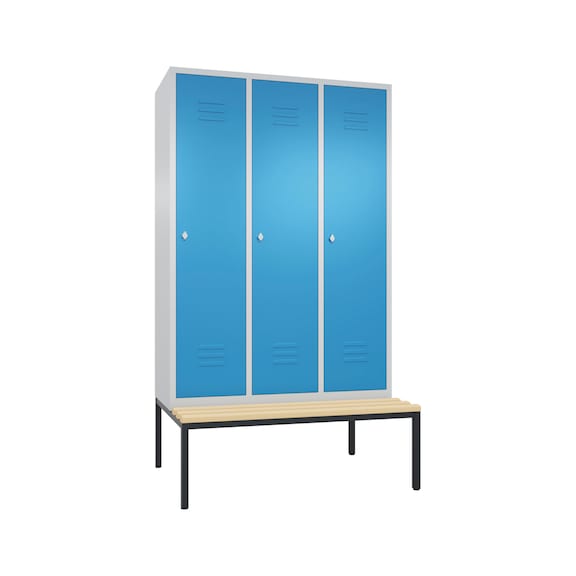 C+P Classic locker, 3 compartments, H2090B1200D815 mm, No. 8050-32|S10000 - Clothes locker (workshop)