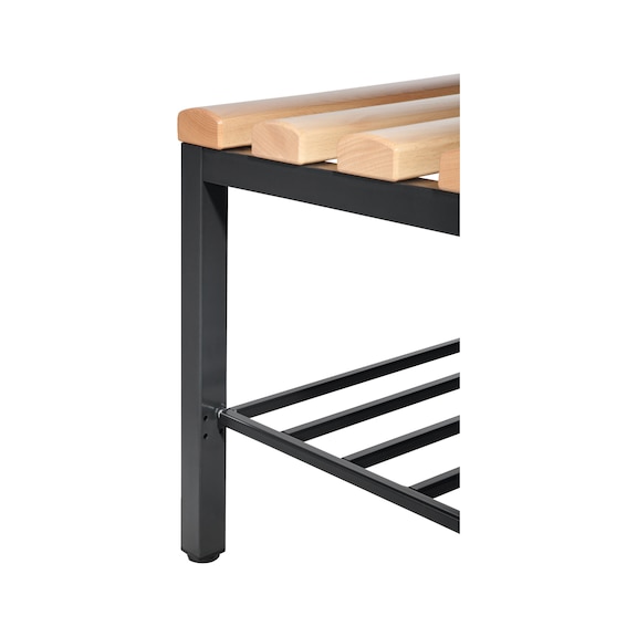 C+P Shoe rack , B1000D350 mm, black-grey No. 8050-7100|S10001 - Clothes locker (workshop)