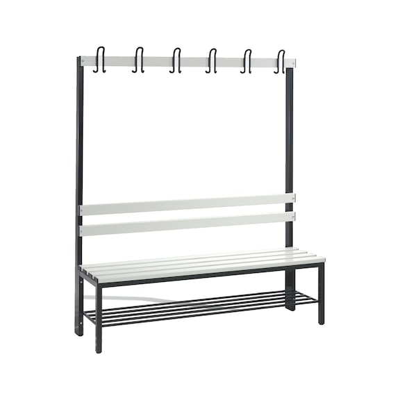 C+P Wardrobe bench 1-sided, H1650B1500D400 mm, No. 8051-110|S10138 - Clothes locker (workshop)