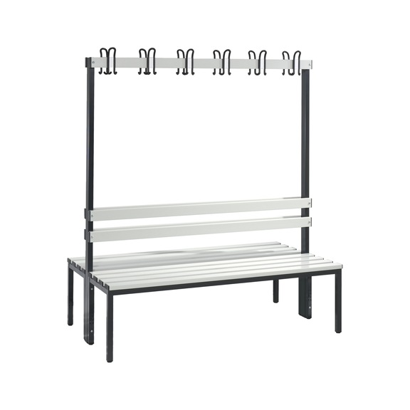 C+P Wardrobe bench 2-sided, H1650B1500D750 mm, No. 8051-200|S10022 - Clothes locker (workshop)