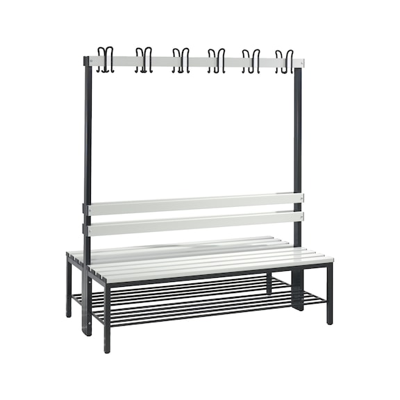 C+P Wardrobe bench 2-sided, H1650B1500D750 mm, No. 8051-210|S10061 - Clothes locker (workshop)