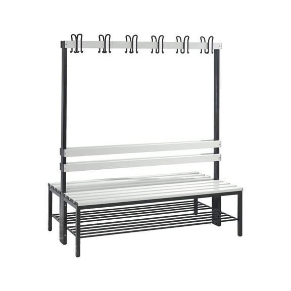 C+P Wardrobe bench 2-sided, H1650B1500D750 mm, No. 8051-210|S10113 - Clothes locker (workshop)