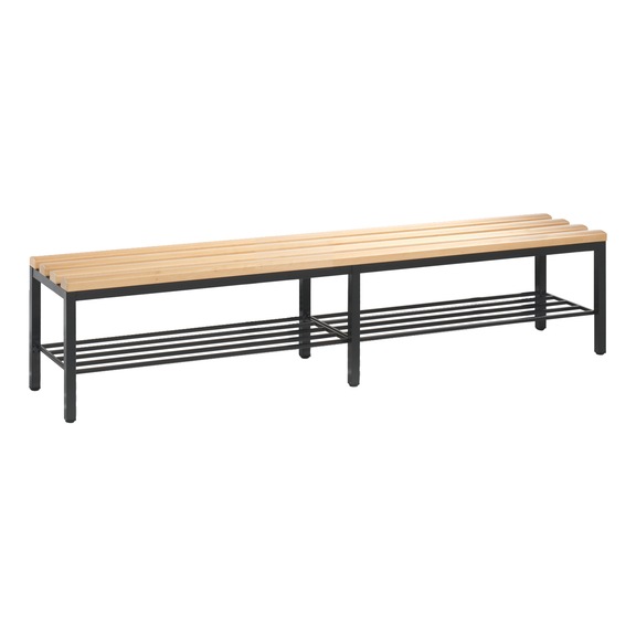 C+P Bench, H420B1960D350 mm, black-grey No. 8052-010|S10076 - Workshop cabinet