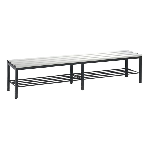 C+P Bench, H420B1960D350 mm, black gray/light gray No. 8052-010|S10162 - Workshop cabinet
