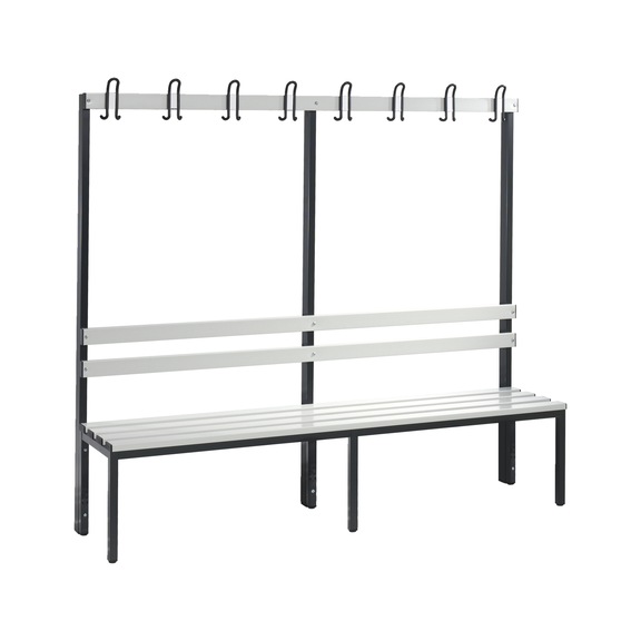 C+P Wardrobe bench 1-sided, H1650B1960D400 mm, No. 8052-100|S10080 - Clothes locker (workshop)