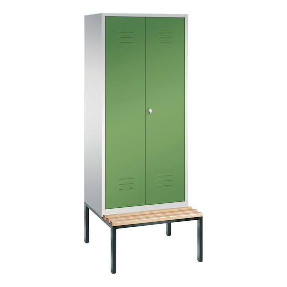 C+P Locker Classic, 2 compartments, H2090B810D815 mm, No. 8052-22|S10000 - Clothes locker (workshop)