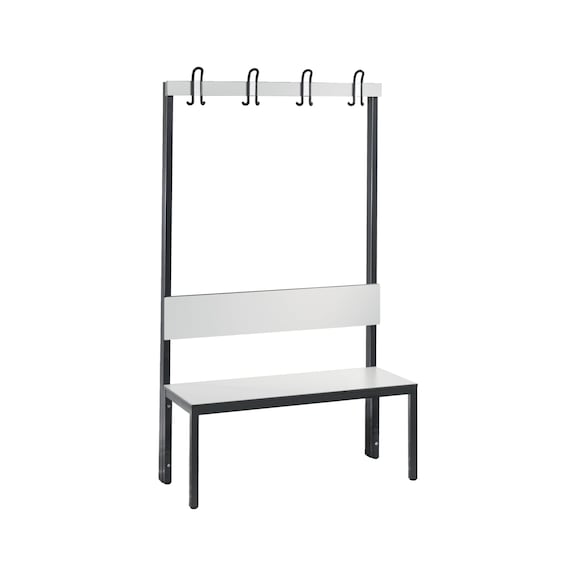 C+P Wardrobe bench, 1-sided, wet room, H1650B1000D407 mm, No. 8060-100|S10000 - Clothes locker (workshop)