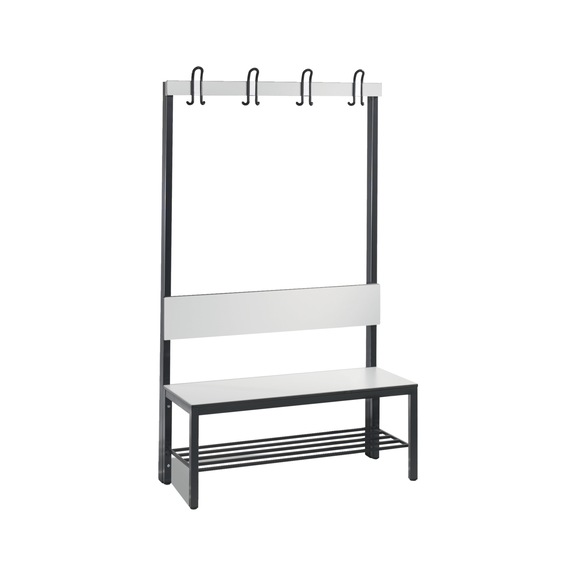 C+P Wardrobe bench 1-sided, damp room, H1650B1000T407 mm, No. 8060-110|S10000 - Clothes locker (workshop)