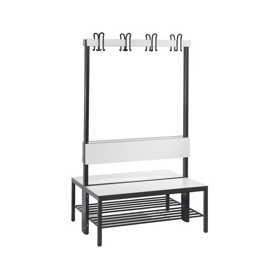 C+P Wardrobe bench 2-sided, damp room, H1650B1000D760 mm, No. 8060-210|S10002 - Clothes locker (workshop)