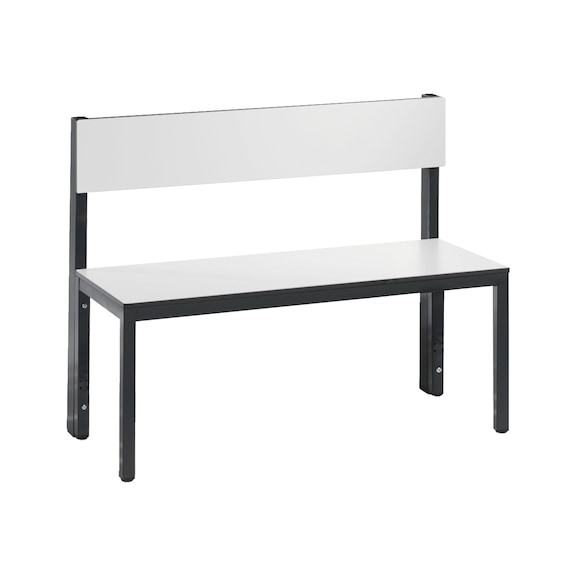 C+P Bench with backrest, damp room, H796B1000D407 mm, No. 8060-300|S10000 - Workshop cabinet