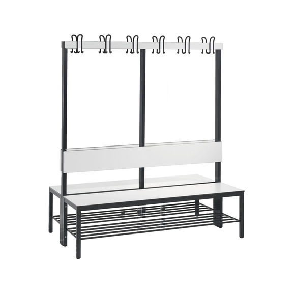 C+P Wardrobe bench 2-sided, damp room, H1650B1500D760 mm, No. 8061-210|S10000 - Clothes locker (workshop)