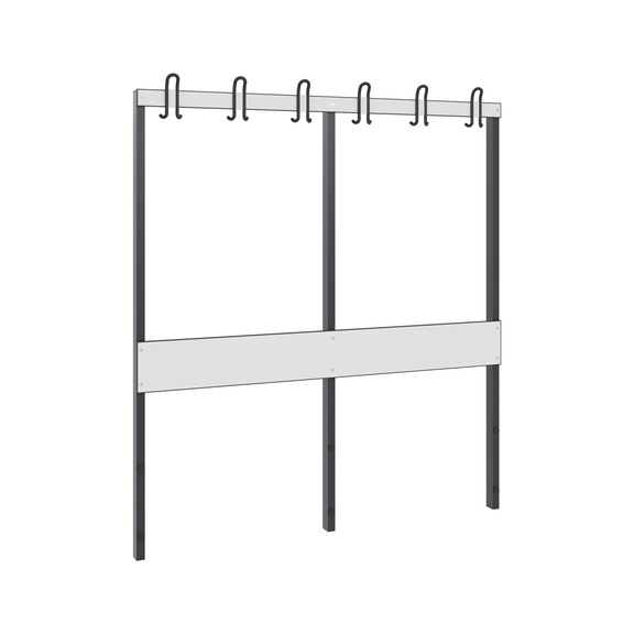 C+P Wardrobe section 1-sided, damp room, H1650B1500 mm, No. 8061-711|S10001 - Clothes locker (workshop)