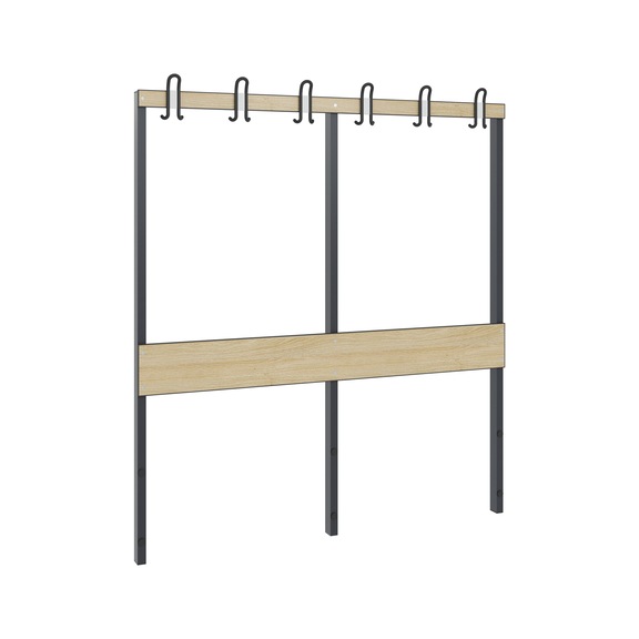 C+P Wardrobe section 1-sided, damp room, H1650B1500 mm, No. 8061-711|S10011 - Clothes locker (workshop)