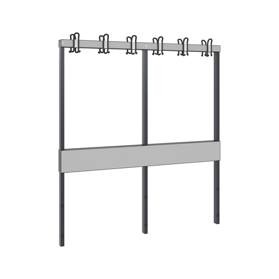 C+P Wardrobe bench 2-sided, damp room, H1650B1500D750 mm, No. 8061-712|S10002 - Clothes locker (workshop)