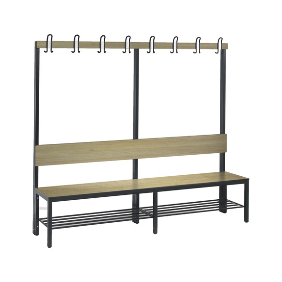 C+P Wardrobe bench 1-sided, damp room, H1650B1960D407 mm, No. 8062-110|S10000 - Clothes locker (workshop)