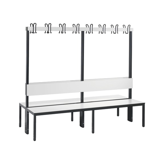 C+P Wardrobe bench 2-sided, damp room, H1650B1960D760 mm, No. 8062-200|S10000 - Clothes locker (workshop)