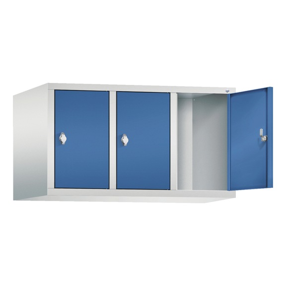 C+P Classic top-mounted wardrobe, H500B900T500 mm No. 8090-30|S10001 - Clothes locker (workshop)
