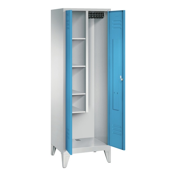 C+P Classic locker, 2 compartments, H1850B610D500 mm, No. 8110-00|S10006 - Clothes locker (workshop)