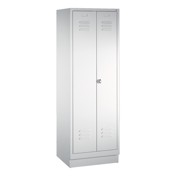 C+P Locker Classic, 2 compartments, H1800B610D500 mm, light gray No. 8120-00|S10000 - Clothes locker (workshop)