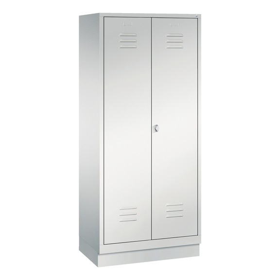 C+P Spind Classic, 2 Abteile, H1800B810T500 mm, Lichtgrau Nr. 8160-22|S10001 - Kleiderspind (Werkstatt)