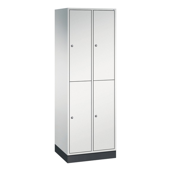 C+P Locker double-decker Intro, 2 compartments, H1950B620D490 mm, No. 8270-201|S10000 - Clothes locker (workshop)