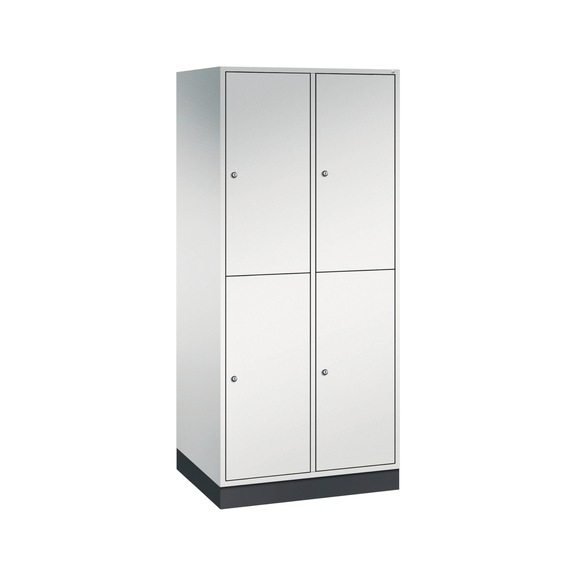 C+P Locker double-decker Intro, 2 compartments, H1950B820D590 mm, No. 8270-203|S10000 - Clothes locker (workshop)