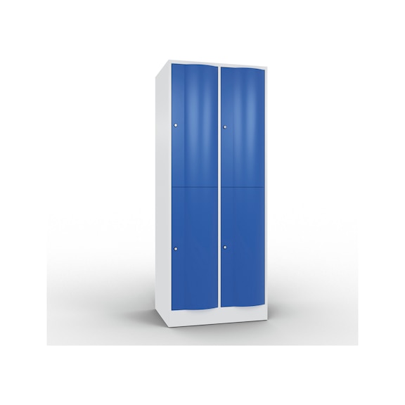 C+P Locker double-decker Resisto, 2 compartments, H1950B772D640 mm No. 8270-273|S10010 - Clothes locker (workshop)