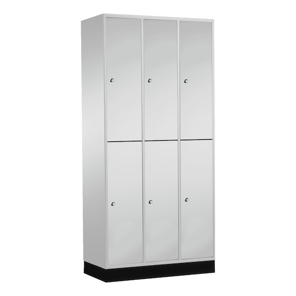 C+P Locker double-decker Intro, 3 compartments, H1950B920D490 mm, No. 8270-301|S10001 - Clothes locker (workshop)
