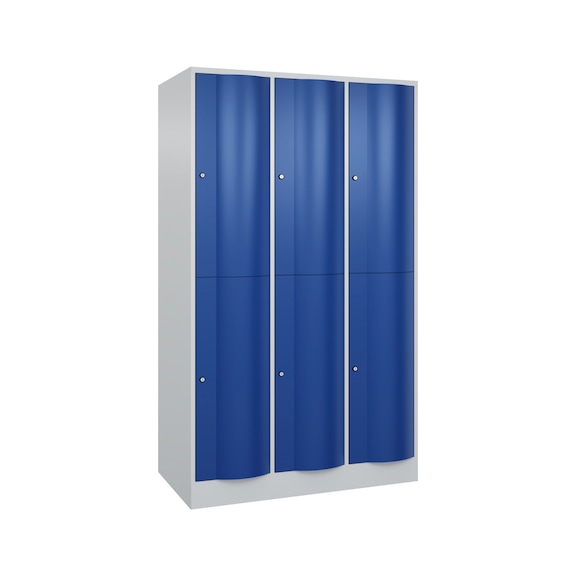 C+P Locker double-decker Resisto, H1950B1148D640 mm No. 8270-373|S10011 - Clothes locker (workshop)