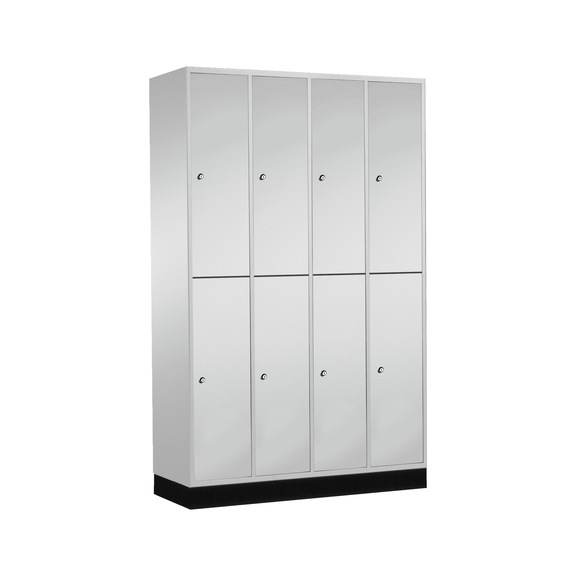 C+P Locker double-decker Intro, 4 compartments, H1950B1220D490 mm, No. 8270-401|S10000 - Clothes locker (workshop)