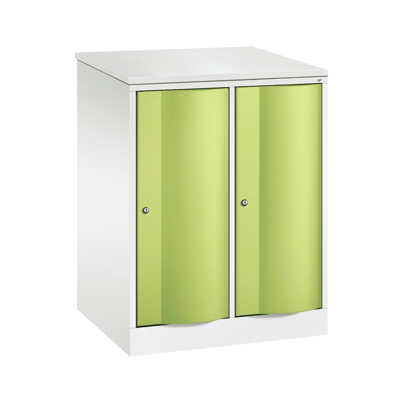 C+P Locker Resisto, 2 compartments, H1077B772D640 mm, No. 8271-273|S10092 - Clothes locker (workshop)