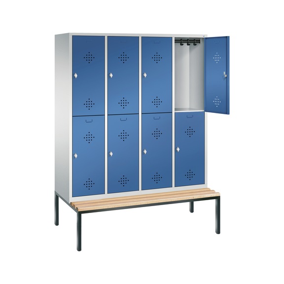 C+P Locker double-decker Classic, 4 compartments, H2090B1590D815 mm No. 8350-42|S10000 - Clothes locker (workshop)