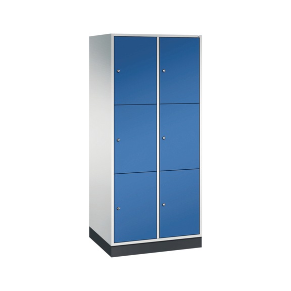 C+P XL locker cabinet Intro, 6 compartments, H1950B820D590 mm, No. 8370-203|S10003 - Clothes locker (workshop)