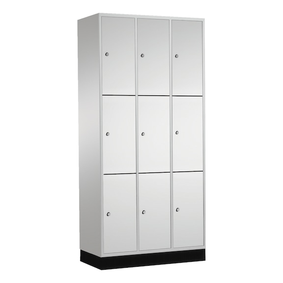 C+P Intro locker cabinet, 9 compartments, H1950B920D490 mm, No. 8370-301|S10001 - Clothes locker (workshop)