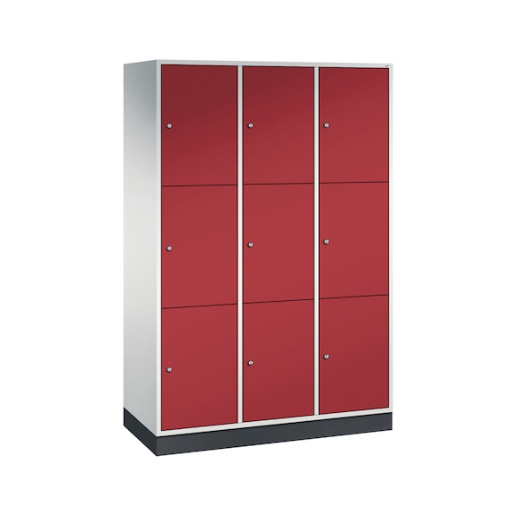 C+P XL locker cabinet Intro, 9 compartments, H1950B1220D490 mm No. 8370-302|S10002 - Clothes locker (workshop)