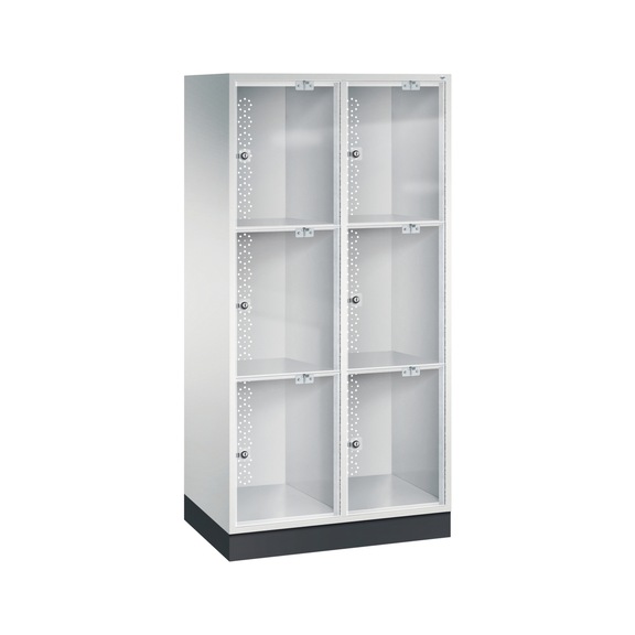 C+P XL locker cabinet Intro, 6 compartments, H1751B820D480 mm, No. 8370A202|S10001 - Clothes locker (workshop)