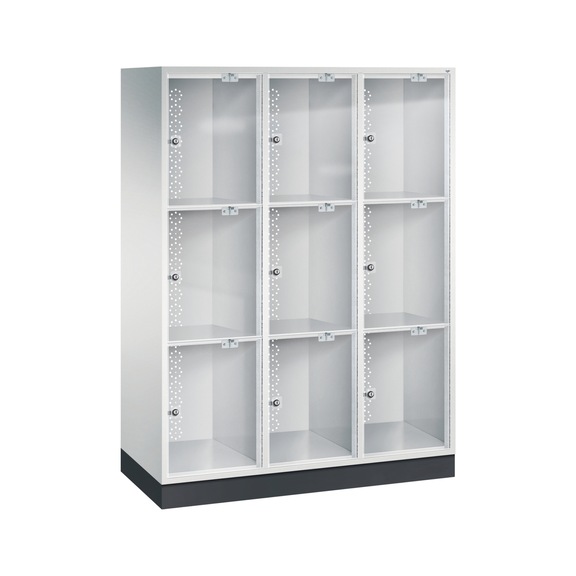 C+P XL locker cabinet Intro, 9 compartments, H1751B1220D480 mm No. 8370A302|S10007 - Clothes locker (workshop)