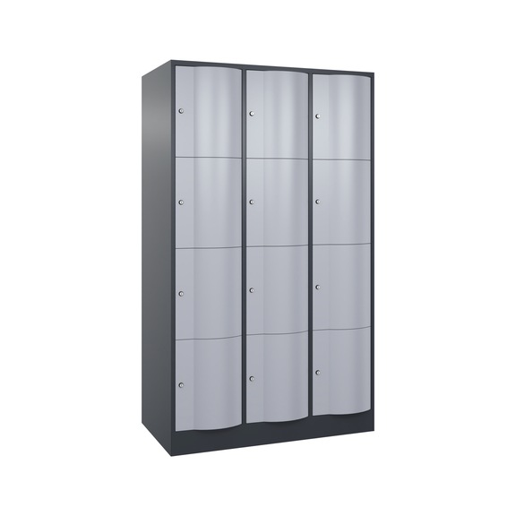 C+P XL locker cabinet Resisto, H1950B1148D640 mm, /a No. 8470-373|S10012 - Clothes locker (workshop)