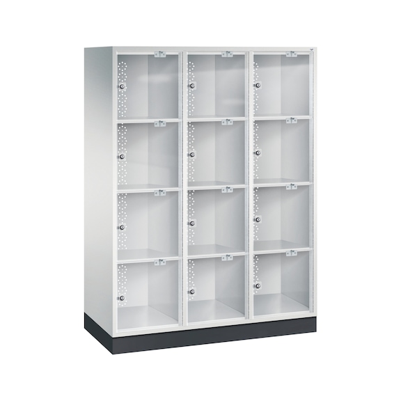 C+P Schließfachschrank Intro, 12 Fächer, H1750B1220T480 mm, Nr. 8470A302|S10002 - Kleiderspind (Werkstatt)
