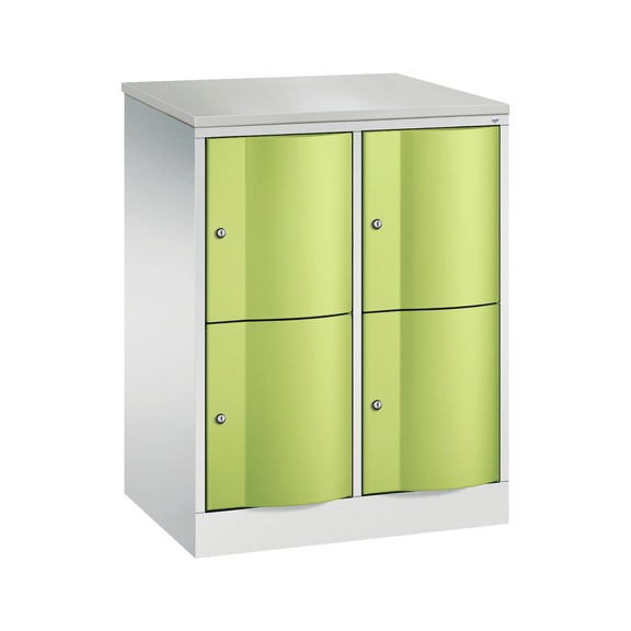 C+P Locker cabinet Resisto 4 compartments H1077B772D540 mm No 8472-272|S10024 - Clothes locker (workshop)
